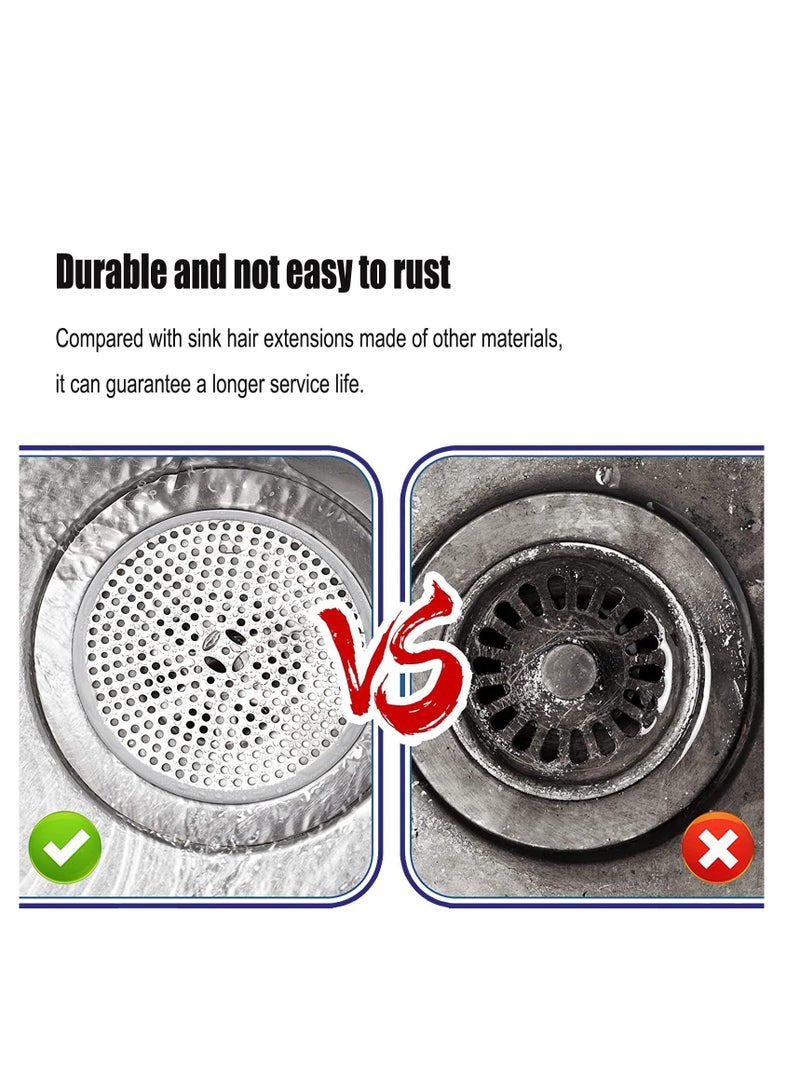 Shower Drain Cover Hair Catcher Filter Bathroom Protector Stainless Steel Sink Strainer Bathtub for Kitchen Prevent Clog - Image 4